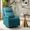 Ofelia Wooden Upholstery Wingback Swivel Recliner for Bedroom and Living Room |Artful Living Design-Teal - 2 of 4