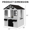 Outdoor Wooden Playhouse For Kids, Outdoor Garden Pretend Play Games, Adventure Cottage, With Working Door, Windows, Service Station - 2 of 4
