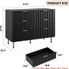 56 inch Wide Fluted Dresser w/ 6 Drawers, Wooden Chest with Metal Handles for Bedroom, Living Room - 3 of 4