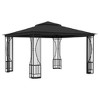 vidaXL Steel-Framed Gazebo with Nets - 9.8'x9.8'x8.7' Outdoor Structure, UV Resistant, Anthracite, Ideal for Parties, Weddings, BBQ, Camping - 3 of 4