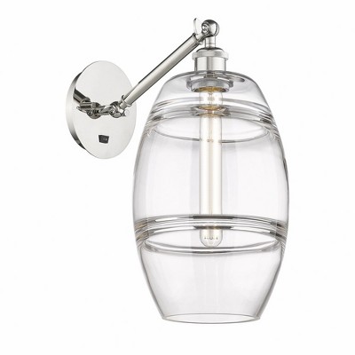 Vaz - 1 Light Arm Adjusts Up and Down Wall Sconce In Industrial Style-9.88 Inches Tall and 8 Inches Wide
