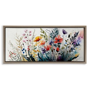 Stupell Industries Bold Floral Hues Blooming Nature Floating Frame Canvas Art - 1 of 4