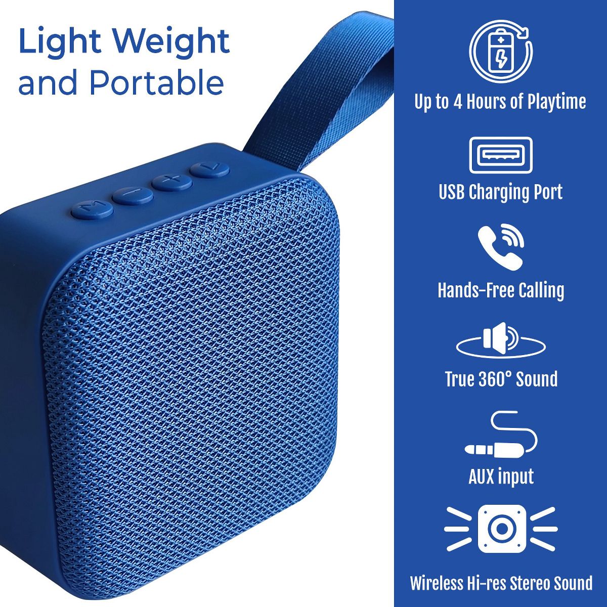 2-in-1 Wireless Charging Alarm Clock and Hi-Res Portable Speaker - thumbnail 4