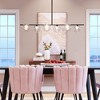 Zuo Modern Keyoz Ceiling Lamp Black with Clear Glass Shades 55.1"H x 47.2"W x 12.2"D - 2 of 4