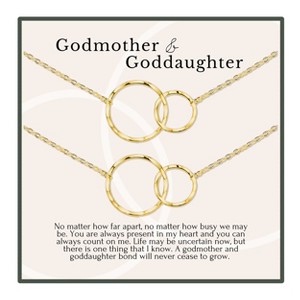 HOPE LOVE SHINE Godmother & Goddaughter Necklace – Gift from Godmother, Baptism or Confirmation Jewelry Gold or Silver - 1 of 1