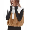 Imily Bela Women Winter Sleeveless Jacket Vest with Contrast Color Pockets Casual Outerwear - 3 of 4