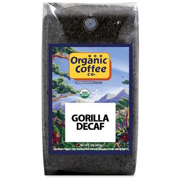 Organic Coffee Co., Gorilla DECAF, 2lb (32oz) Whole Bean, Decaffeinated Coffee