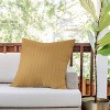 26"x26" Deny Designs Little Arrow Design Co Vert Triple Dash Ochre Square Outdoor Throw Pillow Gold - 3 of 4