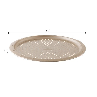 BergHOFF 12.5" Brass Non-stick Carbon Steel Perforated Pizza Pan