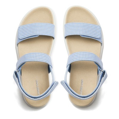Lands' End Women's Comfort Adjustable Gingham Sandals - image 2
