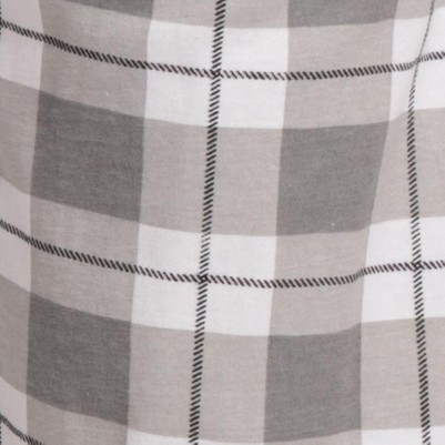 grey plaid 100% organic cotton