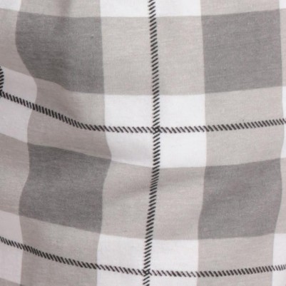 grey plaid 100% organic cotton