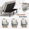 UNISOAR Sofa Bed Convertible 70 inch Solid Wood Couch for Living Room, Water-Resistant Fabric, 2 Cushions,Dark Grey/Brown/Light Grey/Black/Blue - 4 of 4