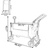 BEAFUP Folding Wagon,Portable Large Capacity Collapsible with Adjustable Handles,All-Terrain 360° Wheels for Camping,Beach,Shopping - 3 of 4