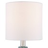 360 Lighting Rita Modern Accent Table Lamps Set of 2 with Round Risers 18 1/2" High Blue Green Glass White Shade for Bedroom Living Room Bedside Kids - 2 of 4