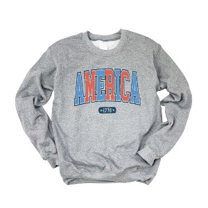 Simply Sage Market Women's Graphic Sweatshirt America 1776 Varsity - 1 of 3