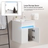 16" Bathroom Vanity with Sink,radar sensing light,Large Space Storage for Small Space,Wall Mounted Bathroom Vanity Cabinet,White - 3 of 4
