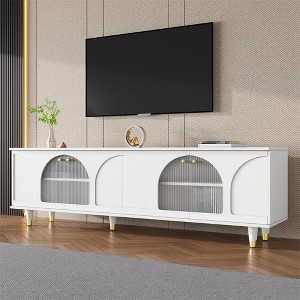 TV Stand For TVs Up To 78'', Entertainment Center with Cabinet, Media Console Table with Adjustable Shelves for Living Room, Bedroom and Office - 1 of 4