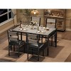 3-Piece Wood Dining Table Set for 2 with Upholstered Chairs and Corner Protectors, Ideal for Small Spaces, Apartments, Kitchen, and Dining Rooms. - 4 of 4