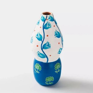Mela Artisans Blue Bell Terracotta Candle Holder - 1 of 3