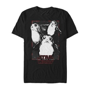 Men's Star Wars The Last Jedi Porg Grayscale T-Shirt - 1 of 4