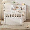 KIGFTSOD Captain Platform Bed Frame with Storage Bookcases and Shelves,Four Drawers - 3 of 4