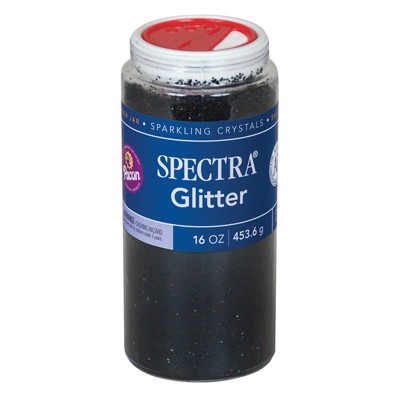 Spectra Glitter, Black, 1 lb., 1 Jar (Pack of 2)