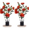 2PCS Faux Peony Trees in Pot, UV Resistant Indoor/Outdoor Decor, Housewarming Gift - 2 of 4