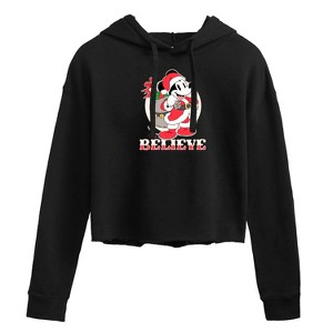 Women's - Disney - Believe Cropped Graphic Hoodie - 1 of 3