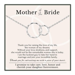 HOPE LOVE SHINE Mother of the Bride Gifts from Groom Wedding Necklace Sterling Silver Pearl 18" - 1 of 4