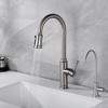 Pull Down Kitchen Sink Faucet with Triple Function Sprayer, High Arc Single Handle, Stainless Steel - 2 of 4