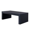 47.6" Modern Rectangular Coffee Table (Ribbed Design) - 4 of 4
