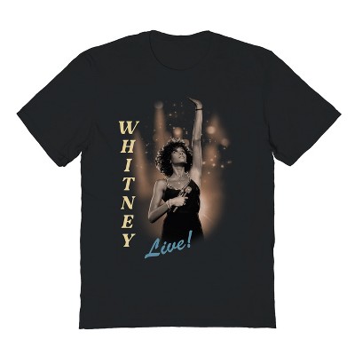 Whitney Houston Men's Boho Whitney Short Sleeve Graphic Cotton T-Shirt