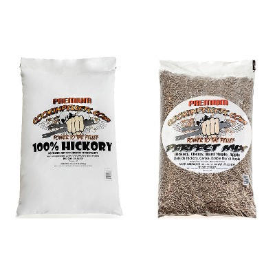 CookinPellets Premium Hickory Grill Smoker Smoking Wood Pellets Bundle with Perfect Mix Hickory, Cherry, Hard Maple, Apple Wood Pellets, 40 Pound Bags