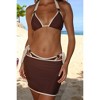 Moda Minx Contrast Cove 'Coffee & Almond' Micro Skirt - 3 of 4