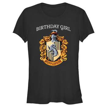 Junior's Women Harry Potter Hufflepuff Birthday Girl T-Shirt
