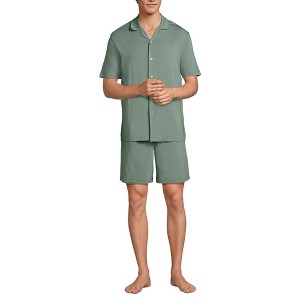 Lands' End Men's Short Sleeve Cooling Knit Short Set - 1 of 3