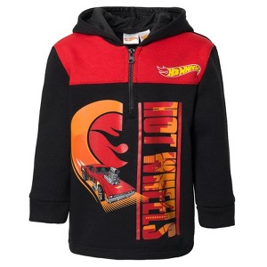 Hot Wheels Fleece Half Zip Hoodie Toddler  - 1 of 4