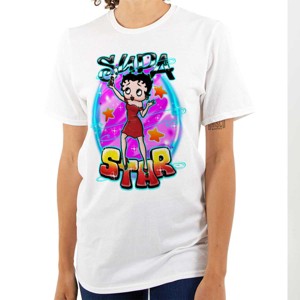 Betty Boop Air Brushed Supastar Womens Graphic T Shirt Tees Brisco Brands - 1 of 2