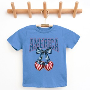 The Juniper Shop America Flag Cherries Coquette Youth Short Sleeve Tee - 1 of 4