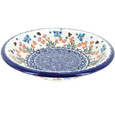 Blue Rose Polish Pottery Joy of Spring Soup Plate