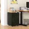 NicBex 3 Drawer Mobile File Cabinet with 1 Removable Tray,Office Cabinet with Round Knob Design and Casters,Filing Cabinets for Home Office - 2 of 4
