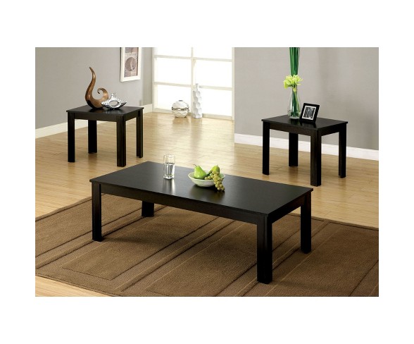 miBasics 3pc Bosley Modern Accent Table Set Black