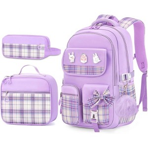 FATMOON School Backpacks for Girls - 18" Large Capacity Cute Backpack for Kids Teens,with Multiple Pockets,for Back to School and Travel - 1 of 4
