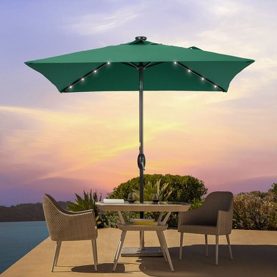 Sonkuki 6.5 FT LED Square Outdoor Patio Umbrella Market Table Umbrella