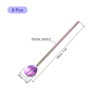 Unique Bargains Stainless Steel Reusable Long Handle Heart Shaped Spoon Straws 8 Pcs - 2 of 4