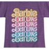 Girls' - Barbie - Barbie Logo 70S Stacked- Girls Fitted Short Sleeve Graphic T-Shirt Fitted Short Sleeve Graphic T-Shirt - 2 of 4