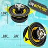 3.5" Two-Way Car Speakers for Enhanced Audio with Butyl Rubber Surround, Poly Cone, 120W - 2 of 4