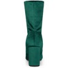 Allegra K Women's Round Toe Block Heels Foldable Mid Calf Sock Boots - 3 of 4