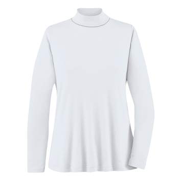Collections Etc Easy-to-Wear Ladies Mockneck Knit Long Sleeve Top